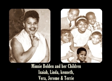  Isaiah Bolden wife Minnie Brown Bolden, and their children when they was little